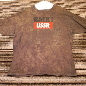 LIQUID BLUE Tie Dye Green Brown Back‎ In The USSR The Beatles Sz XL Mens T Shirt
